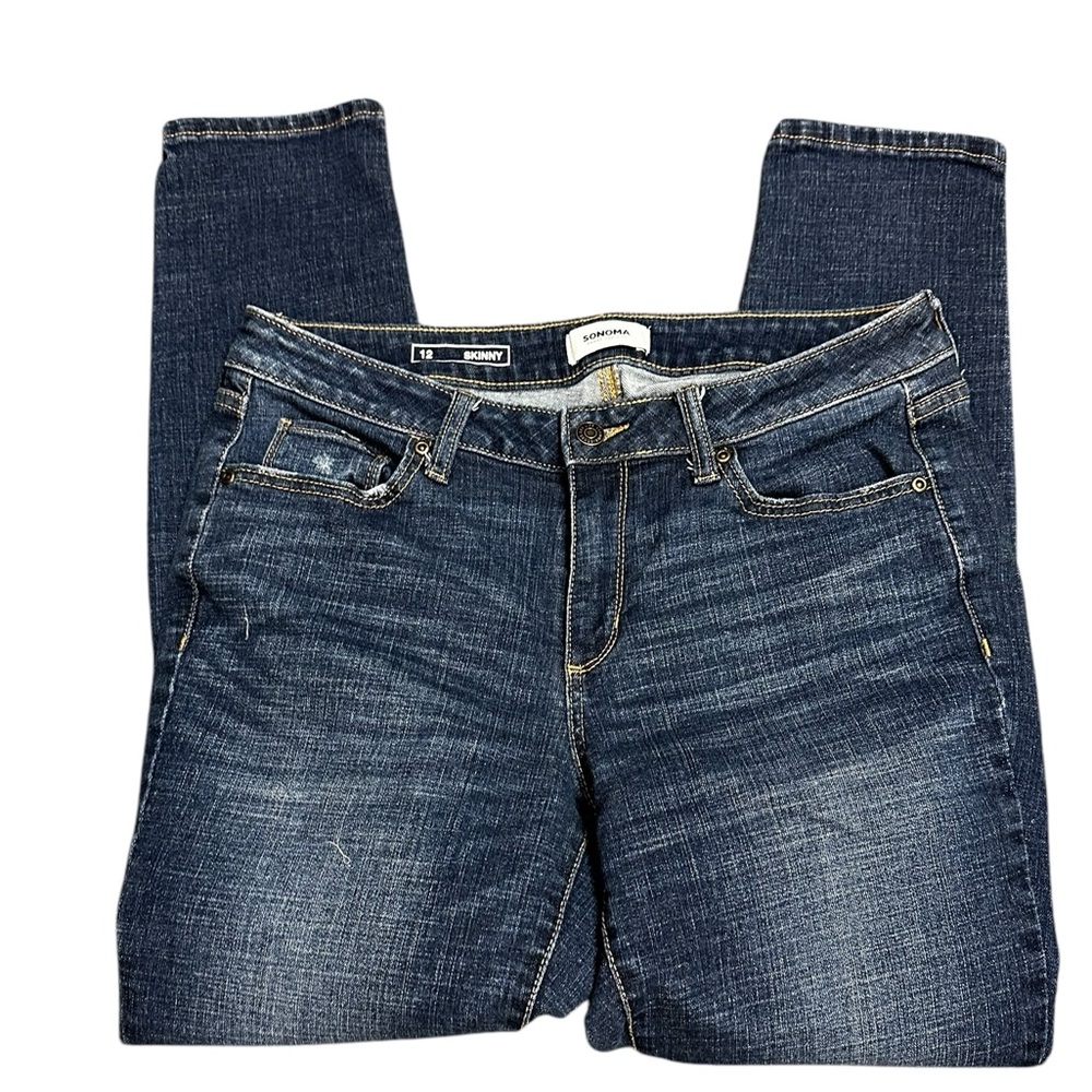 Women's Sonoma skinny distressed denim jeans size‎ 12